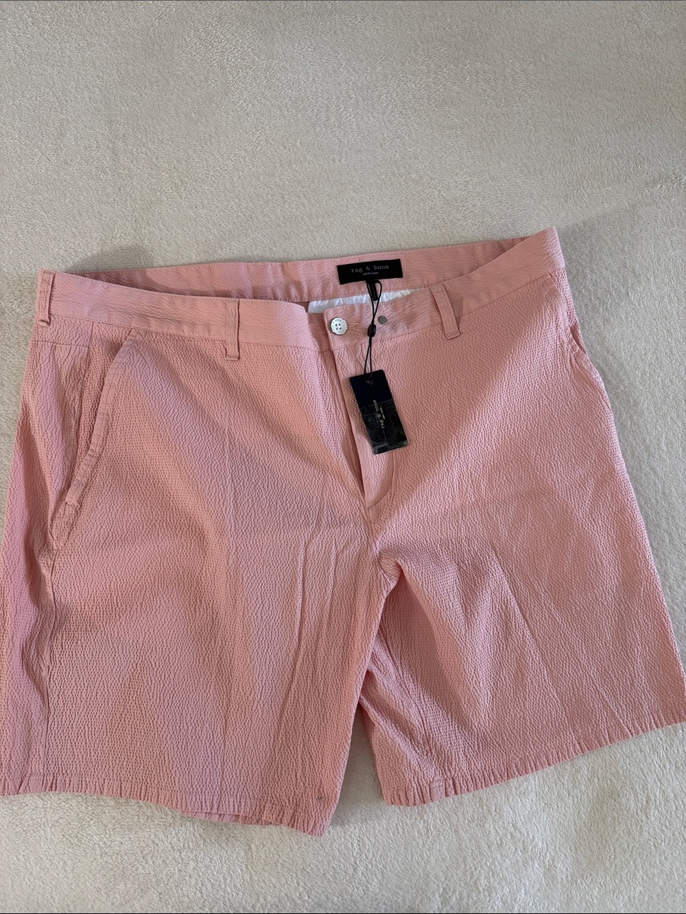 Rag & bone Pink Mens Seersucker Shorts